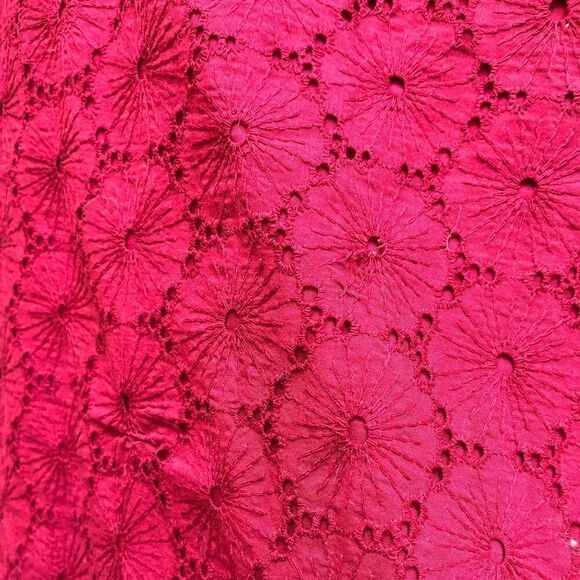 J. CREW THE PENCIL SKIRT ALLOVER COTTON DOILY LACE BURGUNDY RED SIZE 8 - Picture 10 of 10